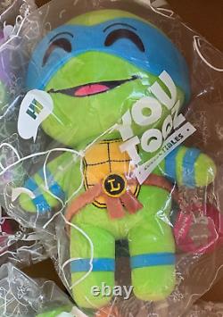 YOUTOOZ Limited. TMNT. Set of (4) NINJA Turtle CHIBI 9 in Plush. Ships Free