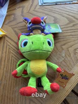 Yooka-Laylee Plush Fangamer Set with Magnetic Head Claws 9? & 5? Tall with Tags