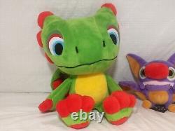 Yooka-Laylee Plush Set Magnetic Head Claws 9? & 5? Tall Official Fangamer Rare