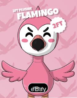 Youtooz Flamingo AlbertsStuff Plush 24 2ft Plushie Rare Sold Out 1,500 LIMITED