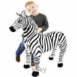 Zelassie the Zebra 3 Foot Big Stuffed Animal Plush Zebra Horse Pony